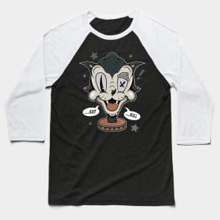 Creepy Cat Baseball T-Shirt